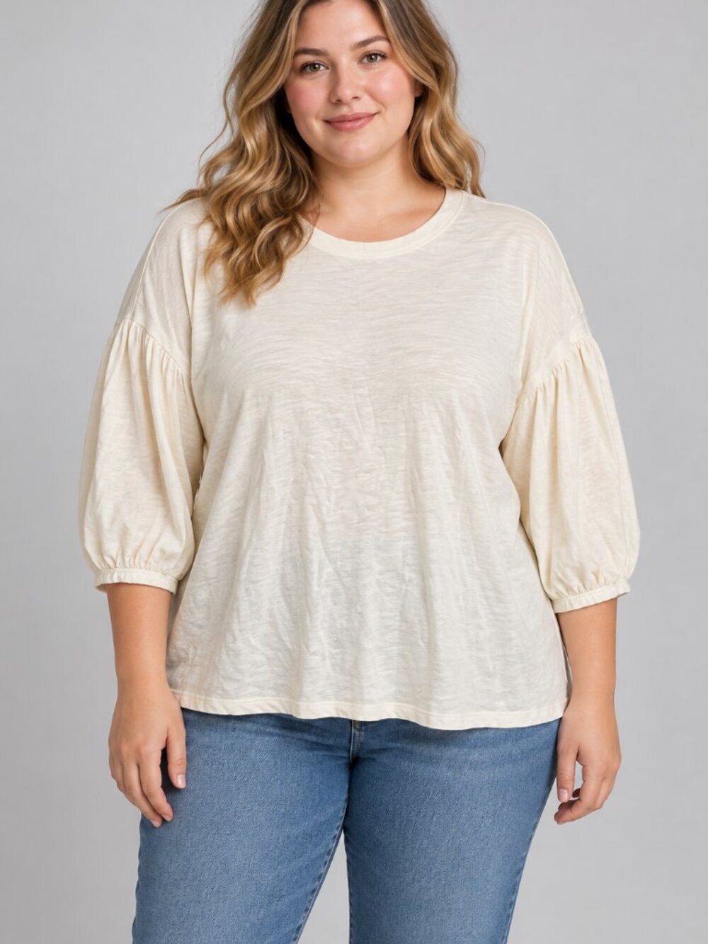 Casual Cream Blouse for Women‎